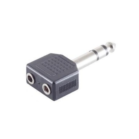 Adapter MicroConnect 6.3mm - 2X3.5mm M-F
