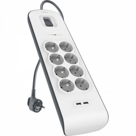Prenapetostna zaščita Belkin 8x 220V, 2x USB, BSV804vf2M