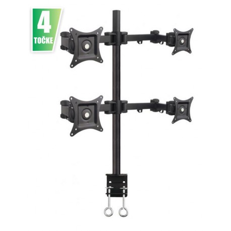 Namizni nosilec za 4x monitor 13-27" SBOX LCD-352/4 črn