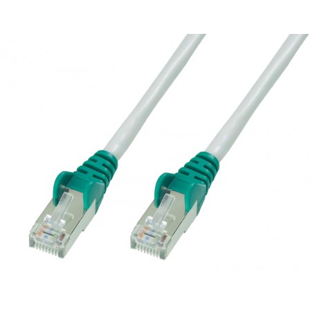 Priključni kabel za mrežo Cat5e Crossover SFTP 3m siv/zelen