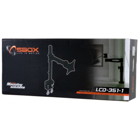 Namizni nosilec za monitor 13-27" SBOX LCD-351/1 črn