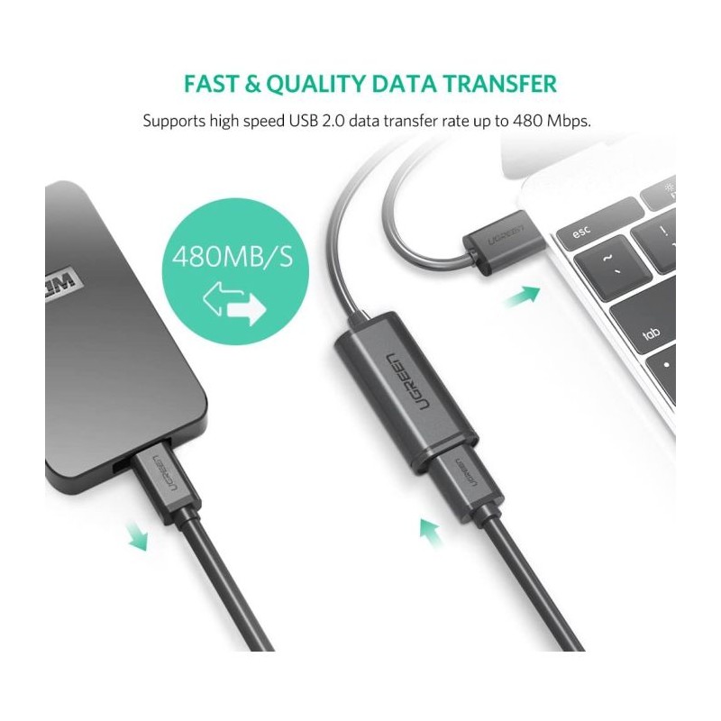 Ugreen podaljšek USB 2.0 Active z ojačevalcem signala 10m