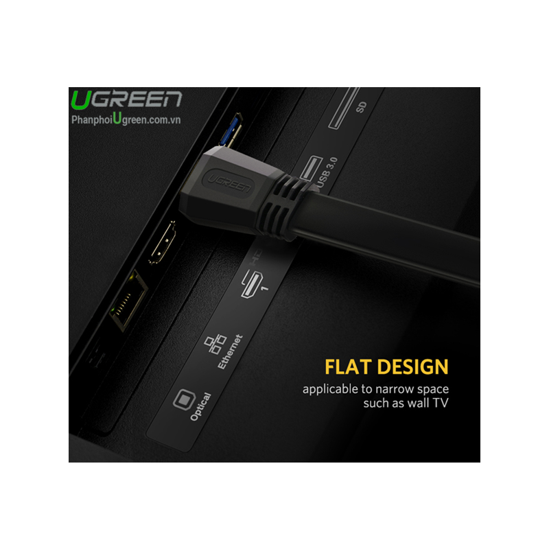 Ugreen HDMI 2.0 Flat kabel 3m, 50820