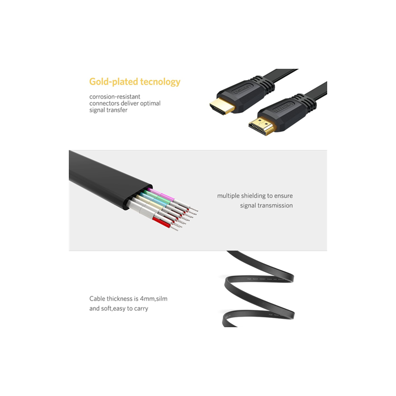 Ugreen HDMI 2.0 Flat kabel 5m, 50821