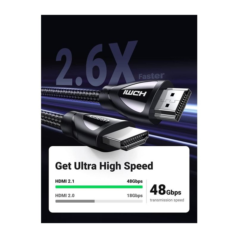 Ugreen 8K HDMI kabel 2.1 8K@60Hz 4K@120Hz, 1m