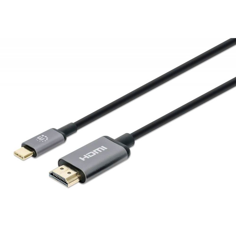Kabel USB-C moški/HDMI moški MAHATTAN, (UHD) 4K@60Hz, 1 m, črna
