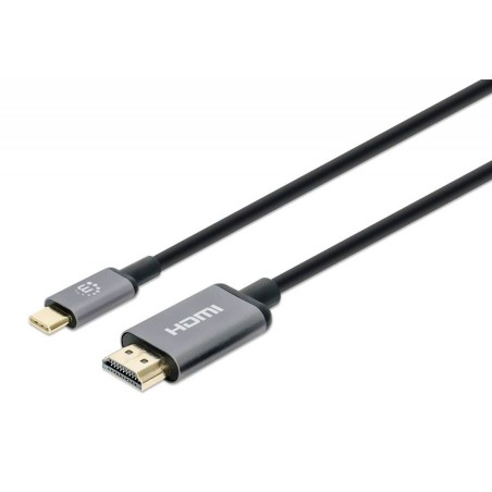 Kabel USB-C moški/HDMI moški MAHATTAN, (UHD) 4K@60Hz, 1 m, črna