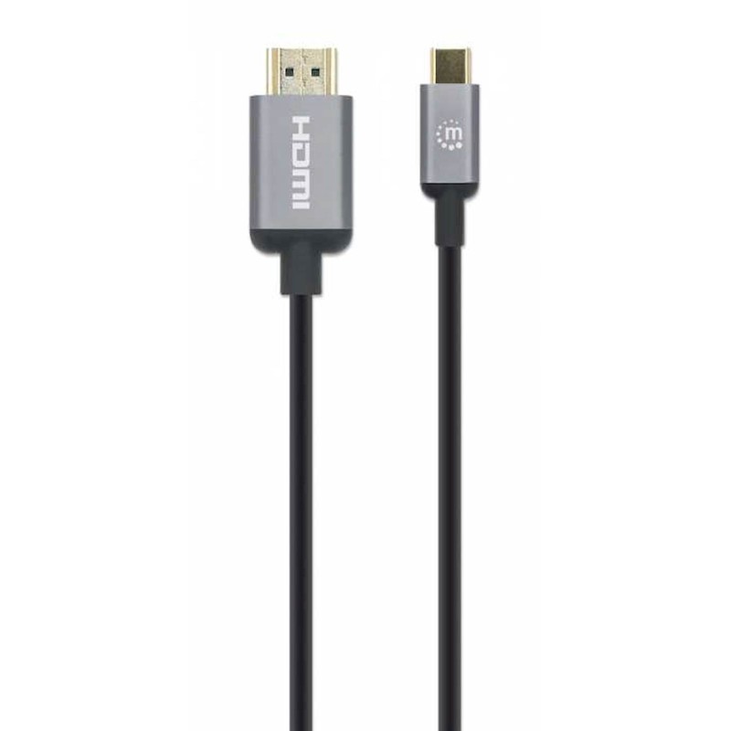 Kabel USB-C moški/HDMI moški MAHATTAN, (UHD) 4K@60Hz, 2 m, črna