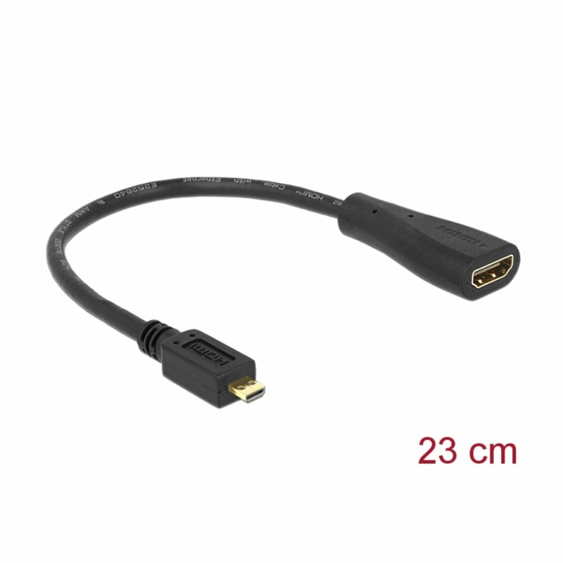 Adapter Delock HDMI-D mikro M na HDMI Ž