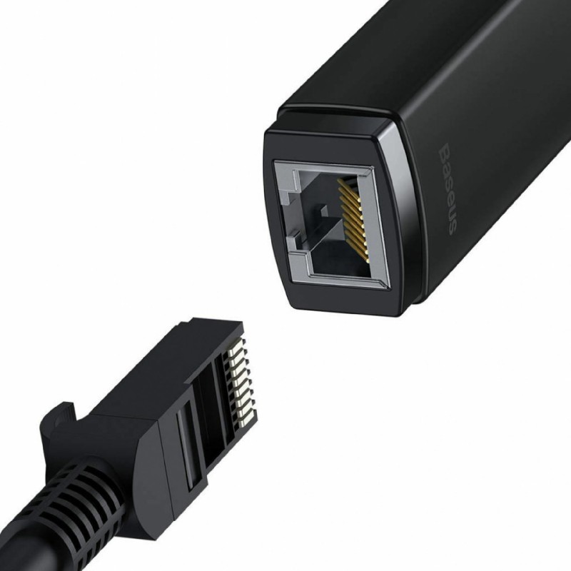 Adapter Baseus USB-C 3.1 na RJ45, črn, WKQX000301