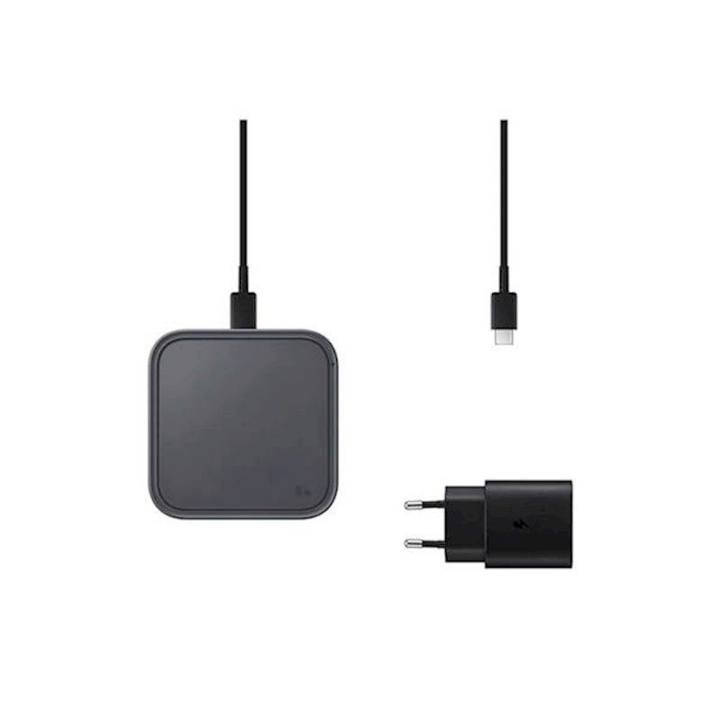 Polnilna postaja Samsung 15W + kabel, brezžična, siva