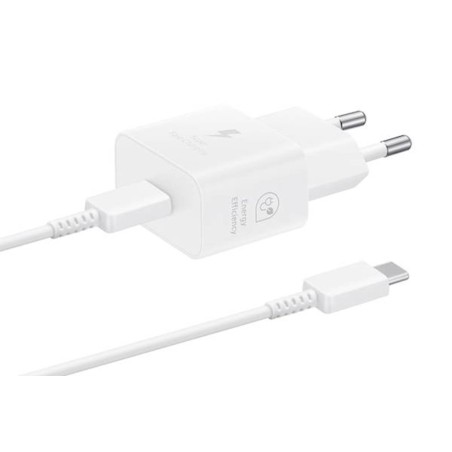 Polnilec Samsung 25W, USB-C/C, bel