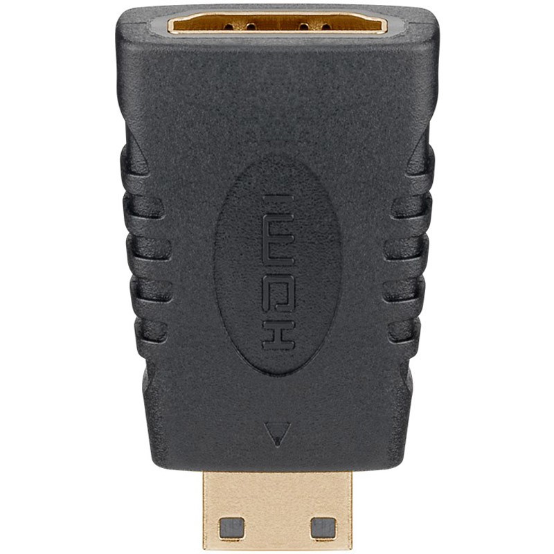 Adapter GOOBAY miniHDMI na HDMI, črn