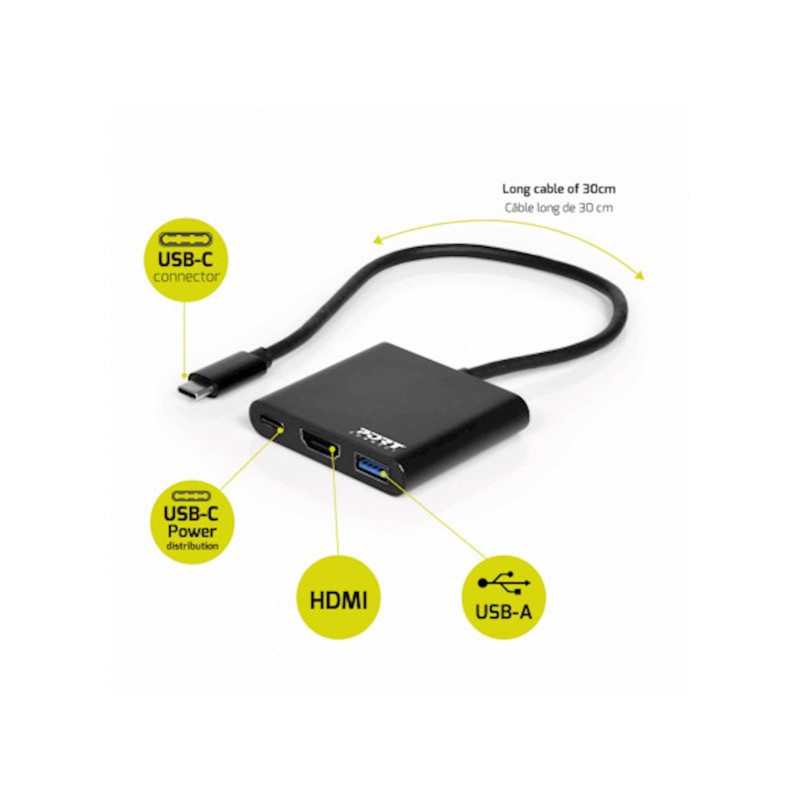 Priklopna postaja PORT mini USB-A,USB-C, HDMI