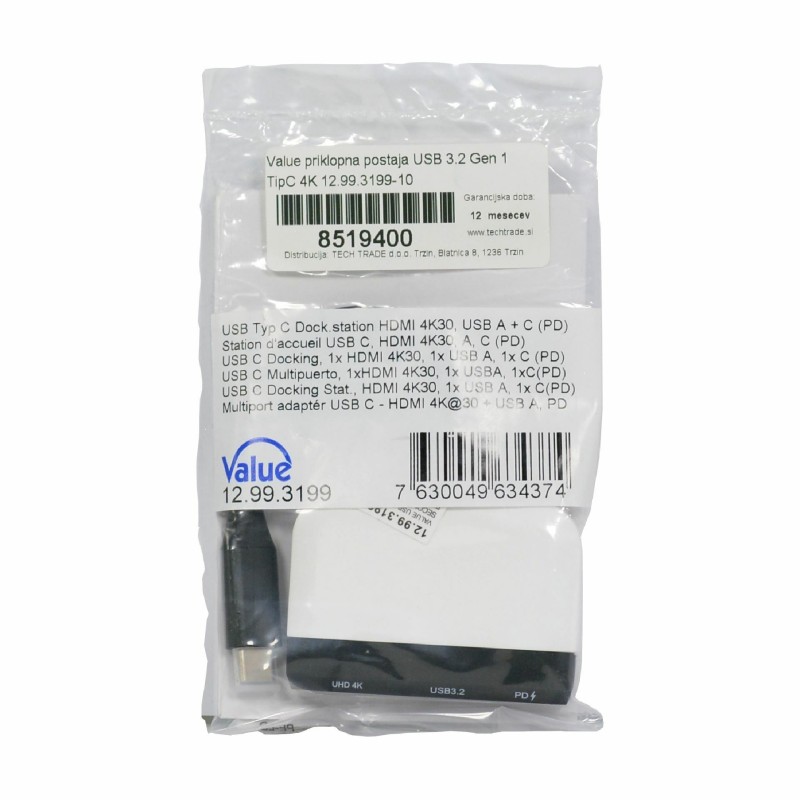 Priklopna postaja Value, USB-C 3.2
