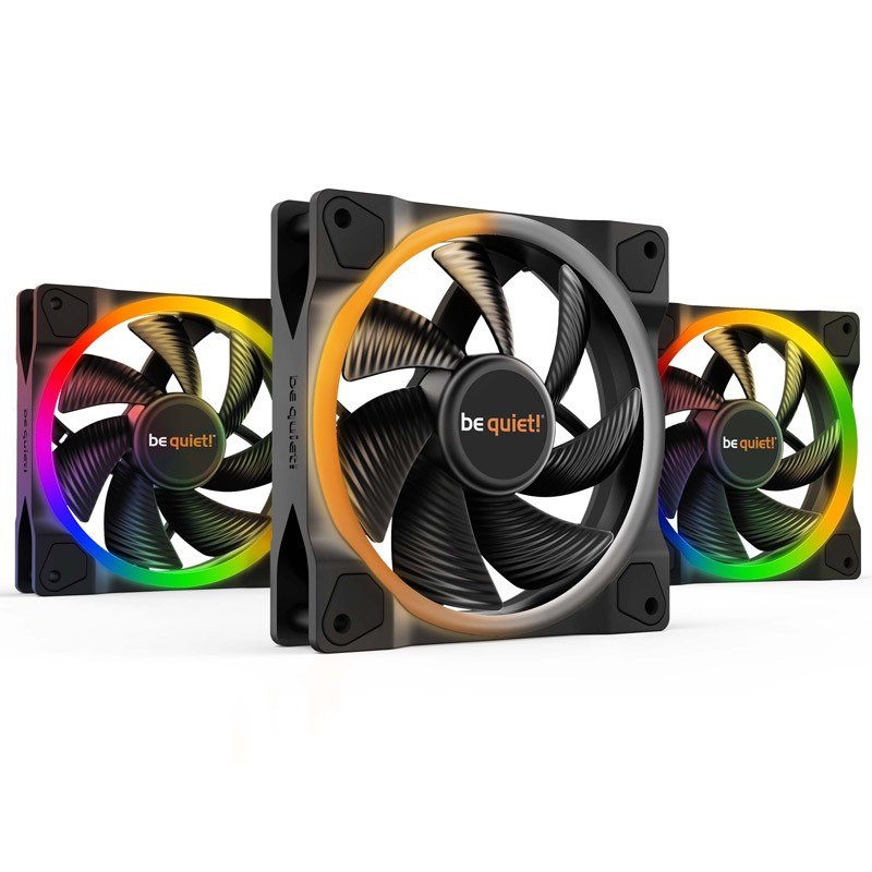 Ventilator BE QUIET! LIGHT WINGS (BL076) triple RGB 120mm 4-pin PWM
