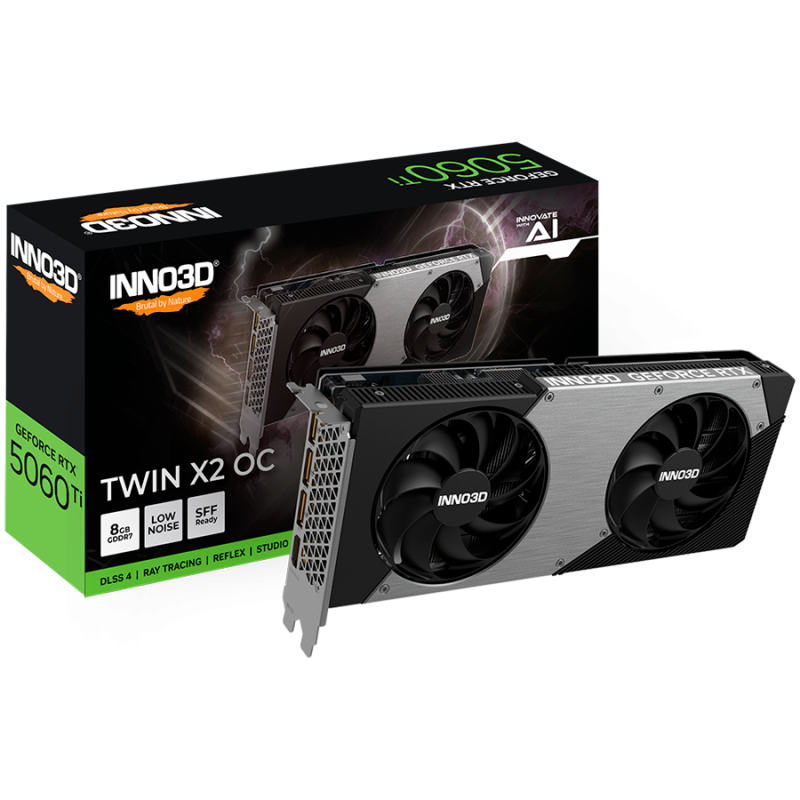 Grafična kartica INNO3D GeForce RTX 5060 Ti Twin X2 OC 8GB