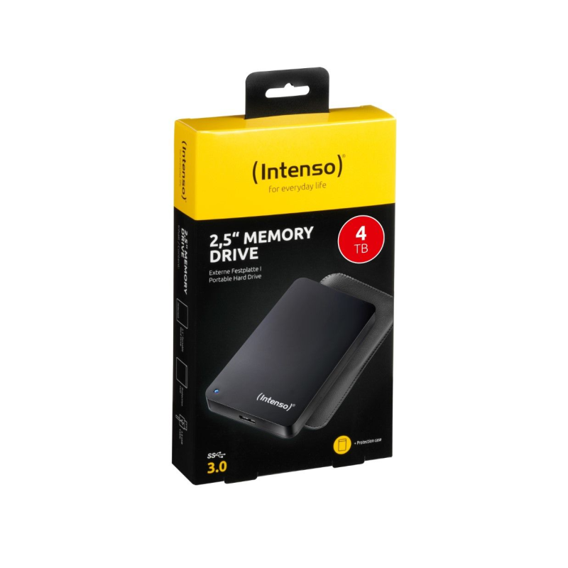 Zunanji disk 4TB 2,5" Intenso Memory Case, USB 3.0, črn
