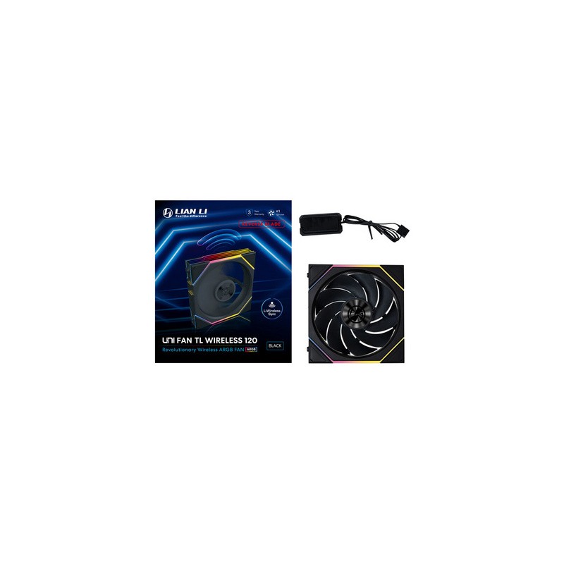 Ventilator Lian Li UNI FAN TL Wireless Reverse Blade, 120mm, črn