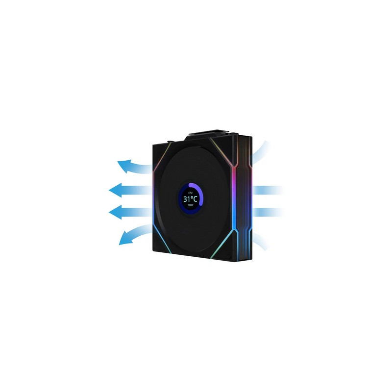 Ventilator Lian Li UNI FAN TL Wireless LCD 120 Reverse Blade, 3 Pack