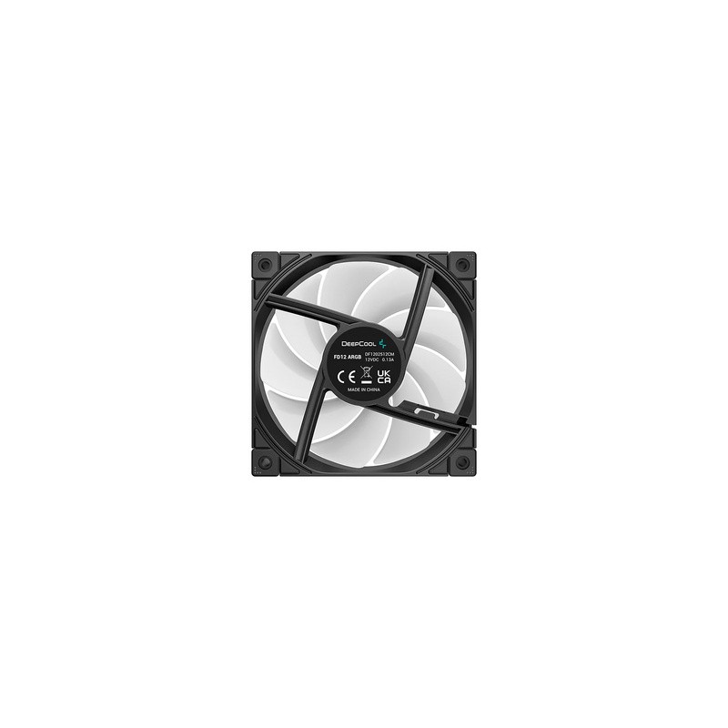 Ventilator za ohišje DeepCool FD12 ARGB PWM 120mm, črn