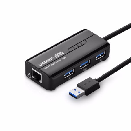 USB Hub Ugreen E0013561, 3x USB-A, RJ-45