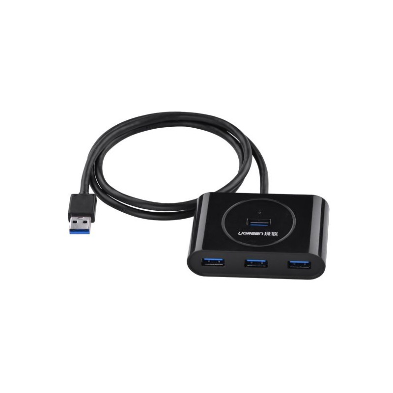 Hub Ugreen USB 3.0, 4 Ports, črn, 1m