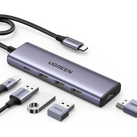 Ugreen 5-v-1 USB-C Hub (100 W PD, 4K@30Hz HDMI)