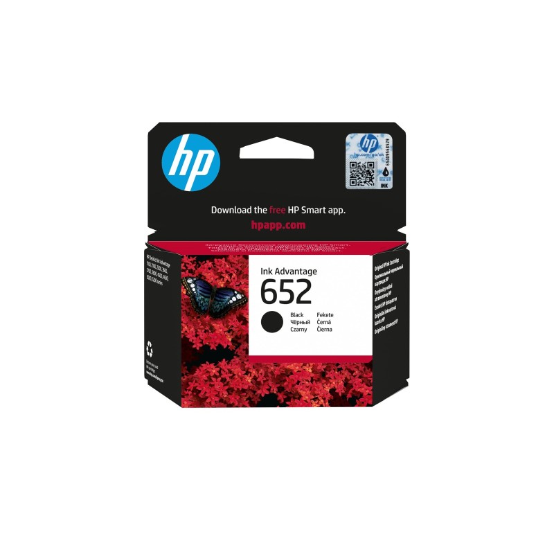Črnilo HP 652 Black Original Ink Advantage Cartridge