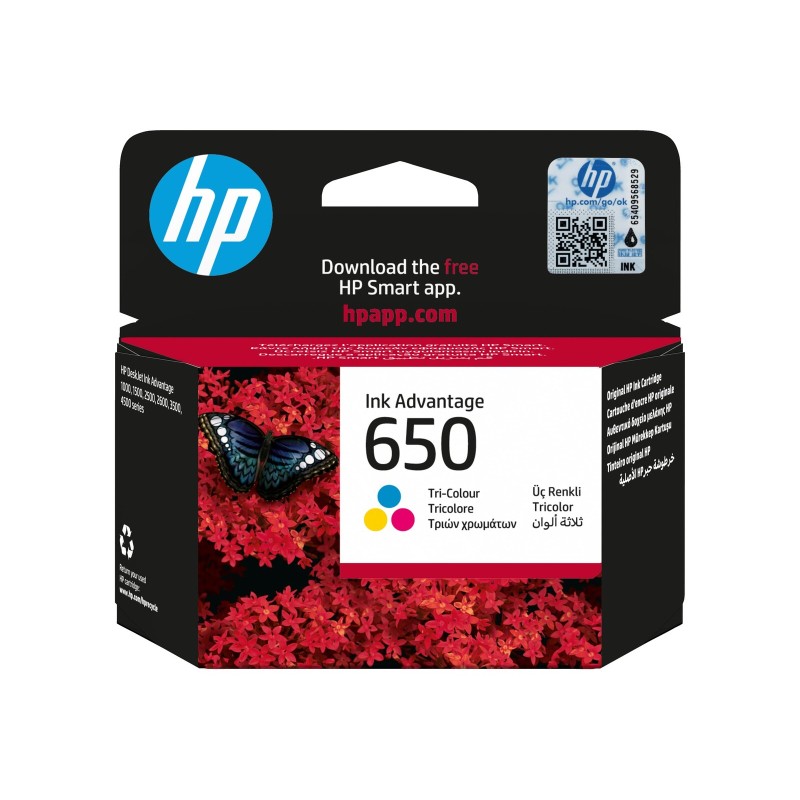 Črnilo HP 650 Tri-color (cyan, škrlatna, rumena)
