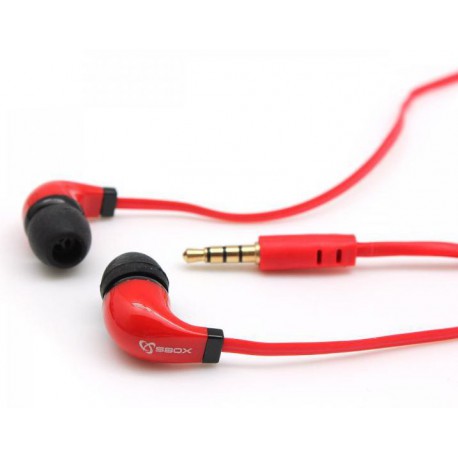 Slušalke ušesne stereo z mikrofonom EP-038R rdeče SBOX