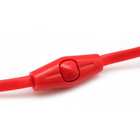 Slušalke ušesne stereo z mikrofonom EP-038R rdeče SBOX