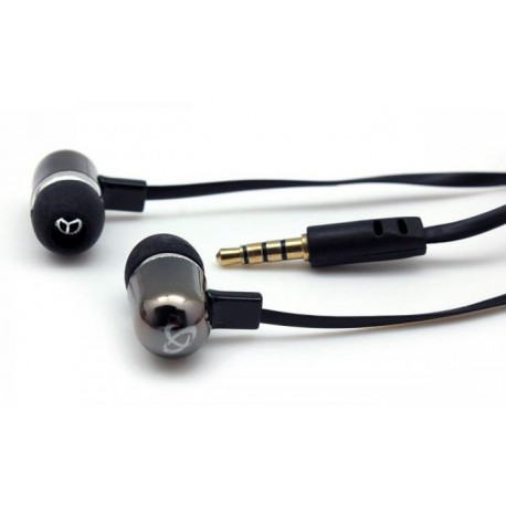 Slušalke ušesne stereo z mikrofonom EP-044B črne SBOX
