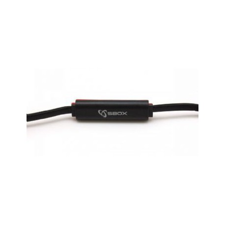 Slušalke ušesne stereo z mikrofonom EP-044B črne SBOX