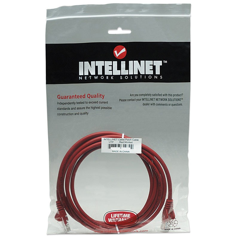 Mrežni kabel INTELLINET UTP CAT5e 5m rdeč