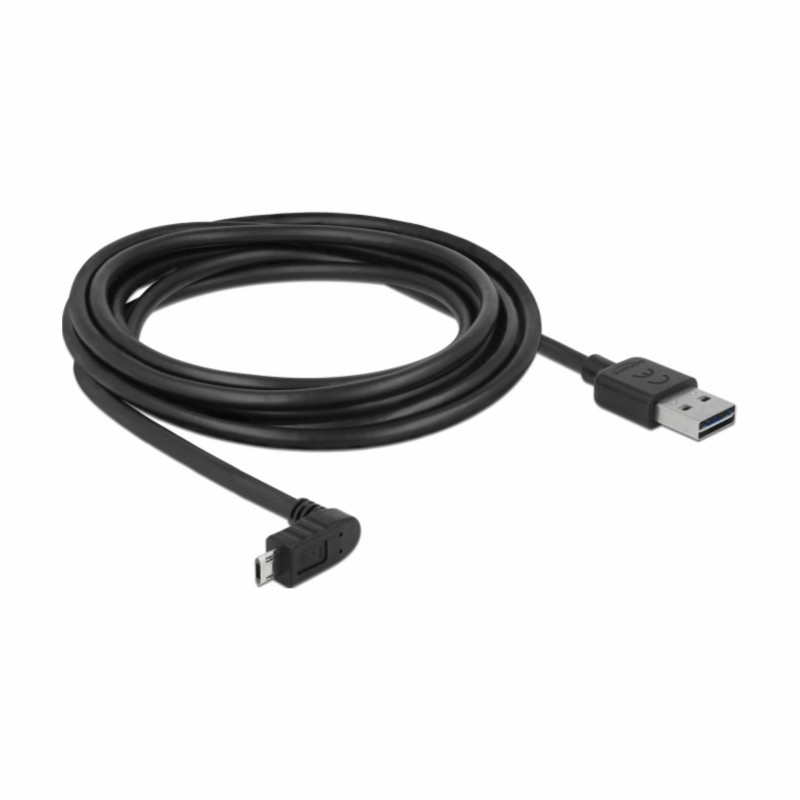 Kabel USB A-B mikro kotni EASY 3m obojestranski Delock