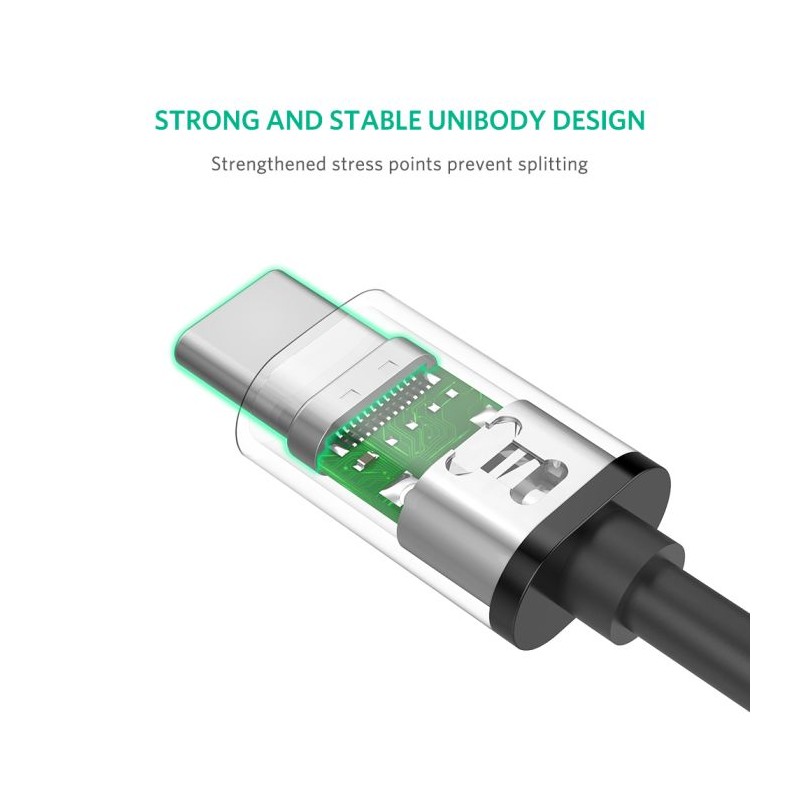 Kabel UGREEN USB 2.0 USB-C na USB-C 1m (črn)