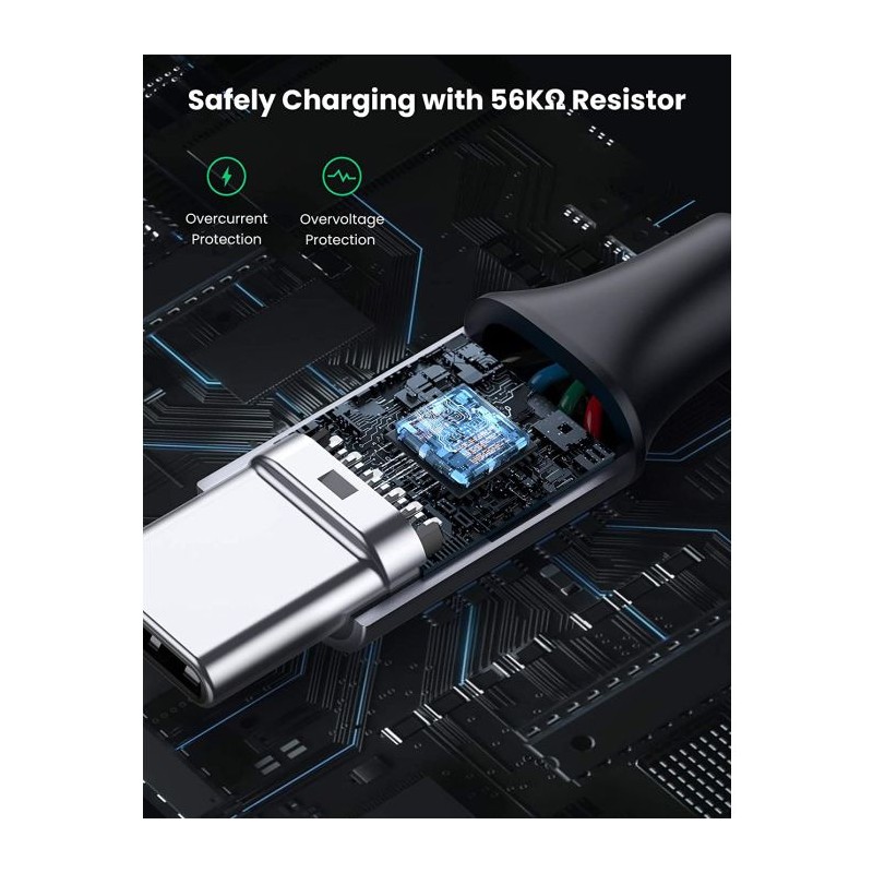 Kabel USB 2.0 A na USB-C Ugreen 2m (črn)