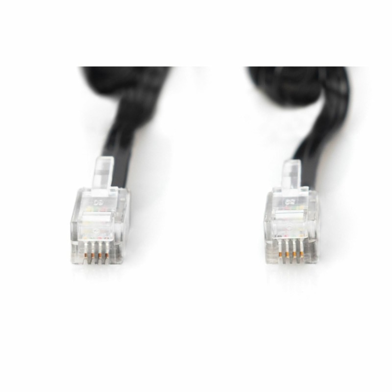Telefonski kabel spirala 0.6m (4.0m) črn Digitus
