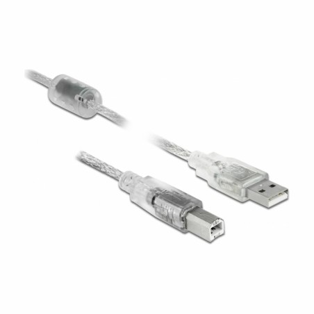 Kabel USB A-B   1m Delock dvojno oklopljen transparent 8519129