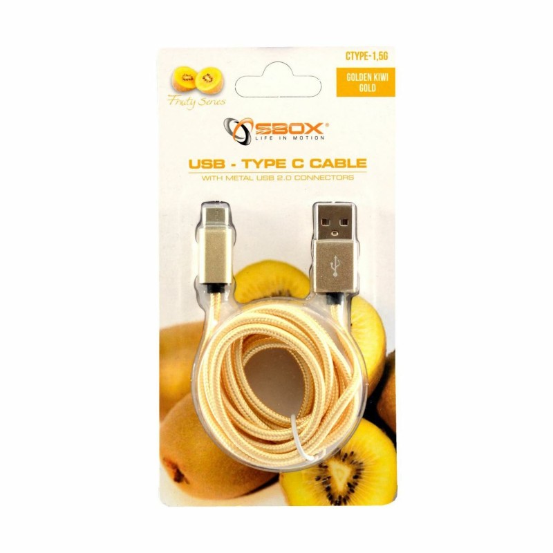 Kabel USB A-C  1,5m zlat SBOX 8519147