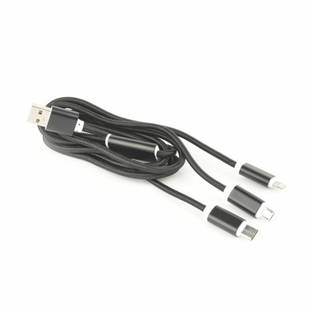 Kabel USB Lightning/Micro/Tip-C 1m črn Cablexpert 8519205