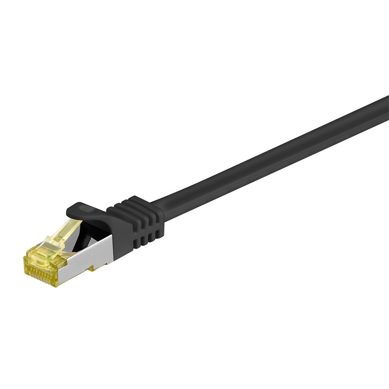 Kabel GOOBAY (91644) SFTP CAT 6A / S/FTP CAT 7 patch 10m črn mrežni povezovalni