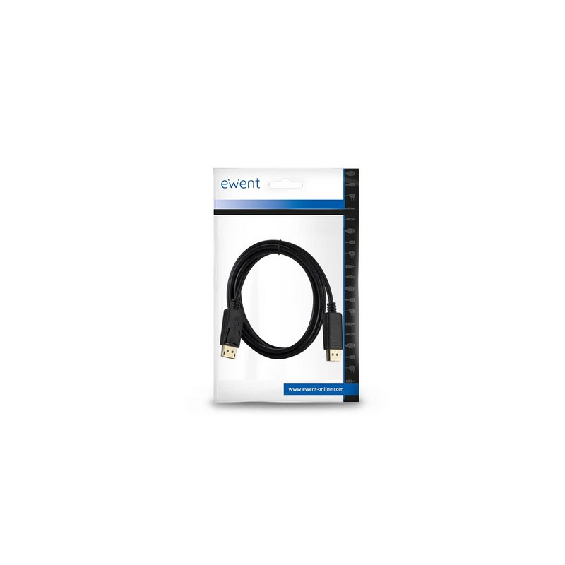 Kabel DisplayPort 1.4, M/M, 8K 60Hz, 4K 240Hz, Shielded, 1m, črn, Ewent EC1405,
