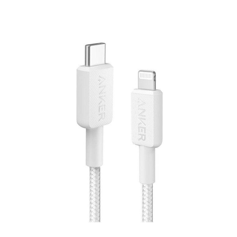 Kabel Anker 322, USB-C na Lightning, pleten kabel 0.9m bel, A81B5G21