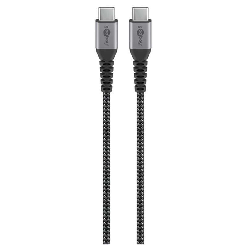 Kabel napajalni USB-C na USB-C, 0,5m, 60W, GOOBAY
