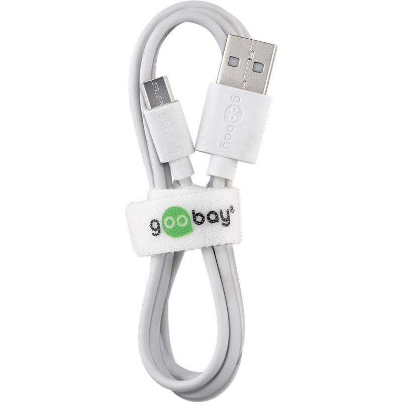 Kabel polnilni USB-A na microUSB-B, 0,5m, Goobay