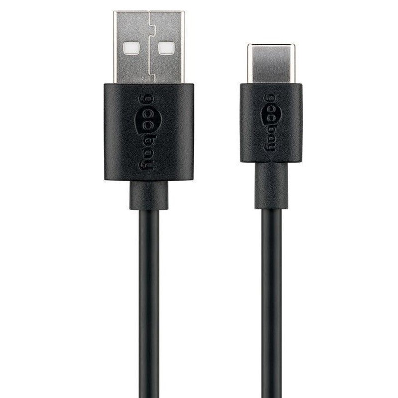 Kabel USB-A 2.0 na USB-C, polnjenje in sinhronizacija, Goobay, 3m