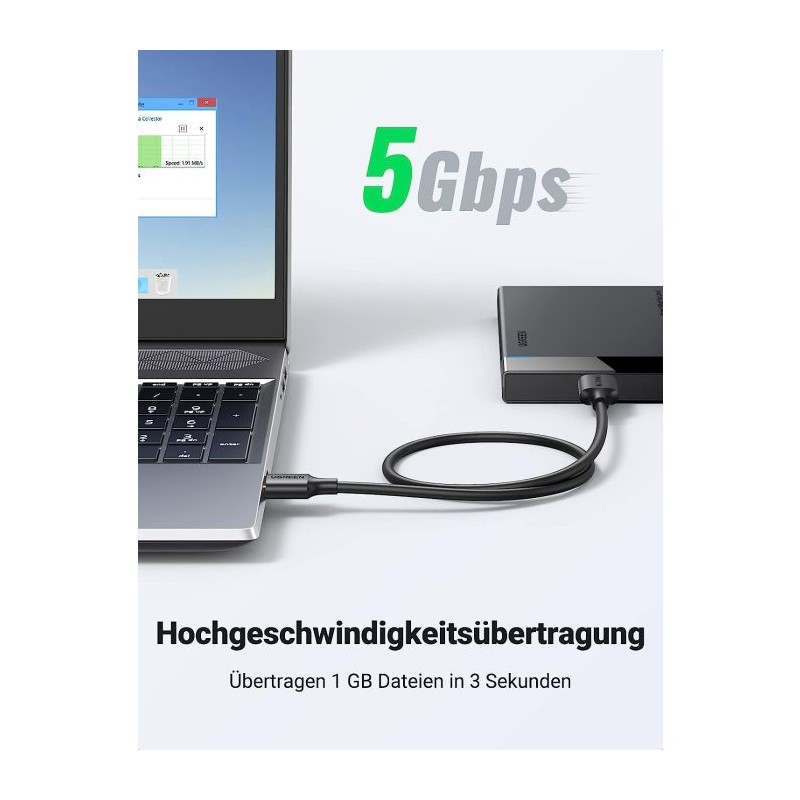 Kabel Ugreen USB 3.0, USB A na Micro B, 1m