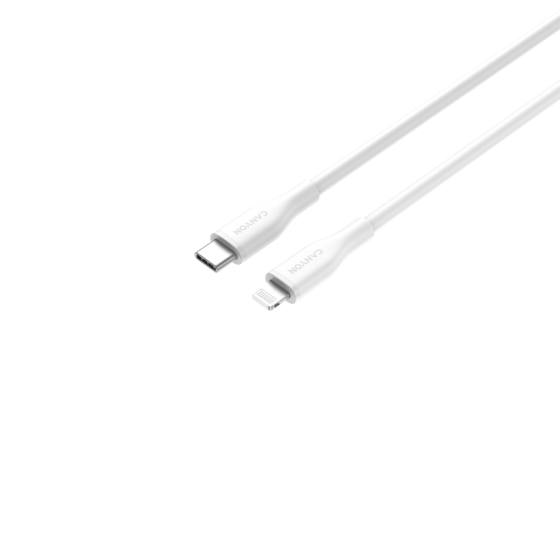 Kabel CANYON CLNM60, USB-C to Lightning, 60W, 1m, bel
